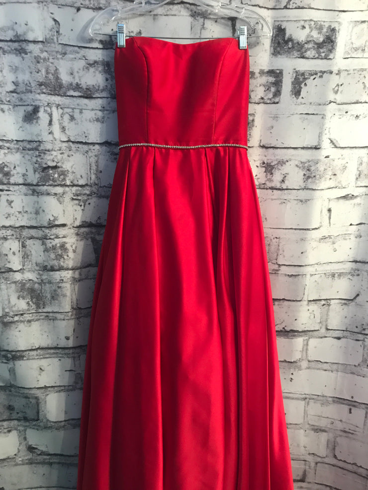 RED A LINE GOWN