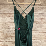 GREEN LONG EVENING GOWN