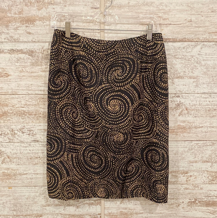 BLACK/TAN SHORT SKIRT