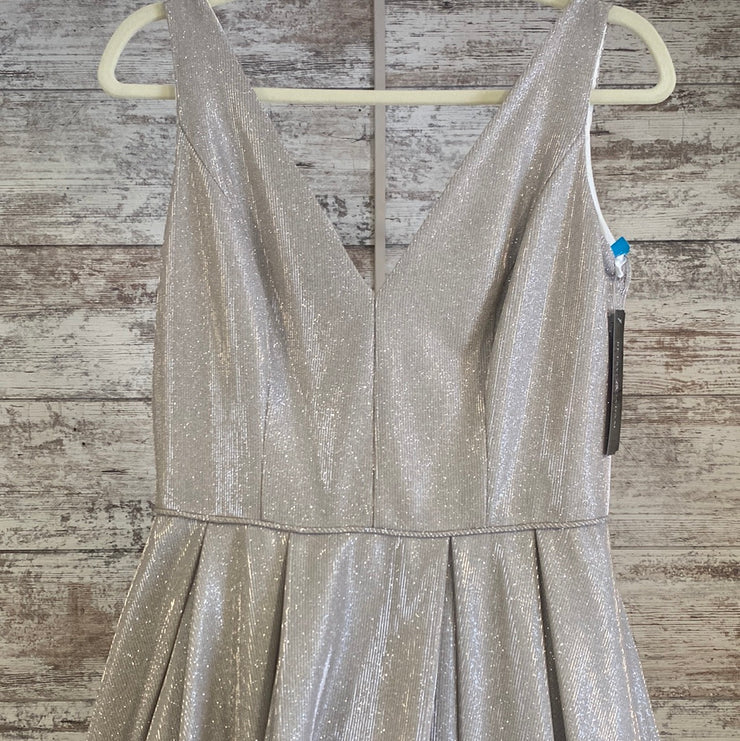 SILVER A LINE GOWN (NEW)