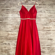 RED A LINE GOWN