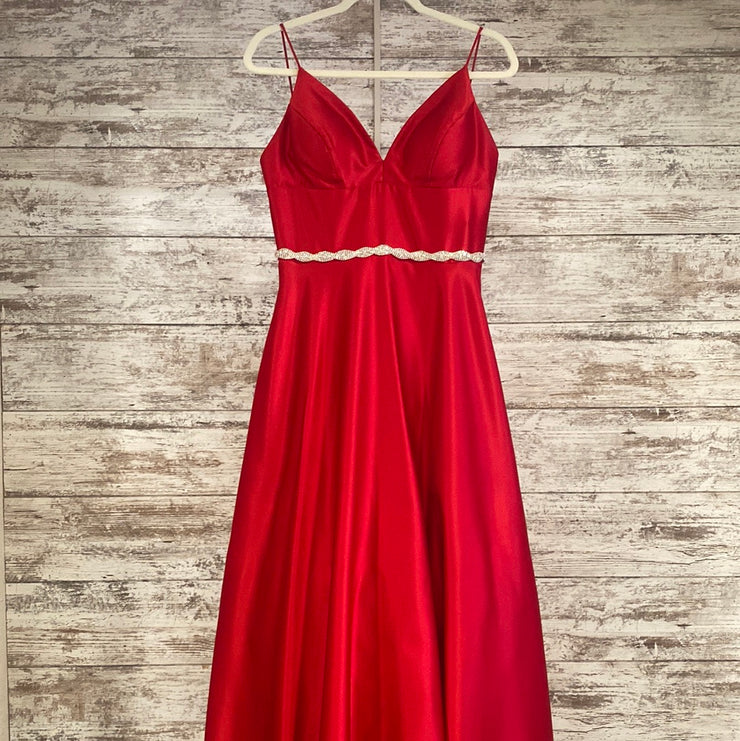RED A LINE GOWN