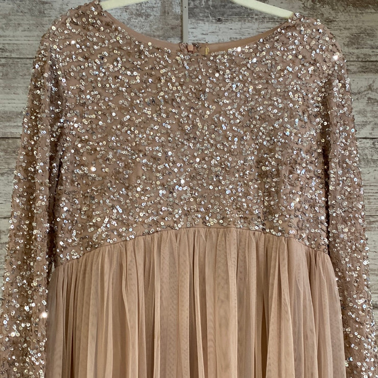 TAN/GOLD A LINE GOWN