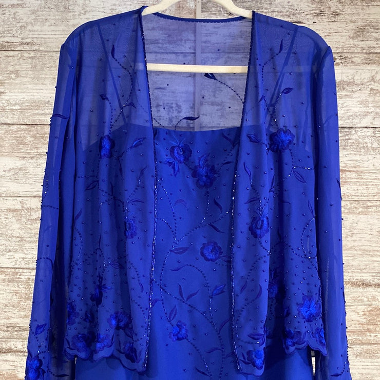 ROYAL BLUE 2 PC. LONG DRESS SE