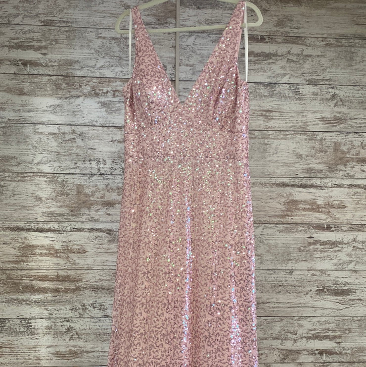 PINK SEQUIN LONG GOWN (NEW)
