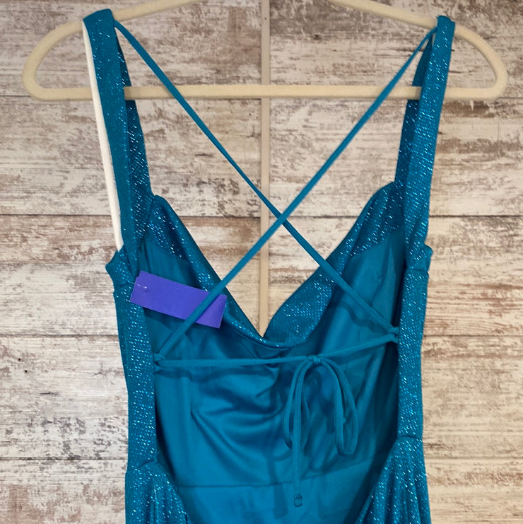 BLUE SPARKLY LONG DRESS (NEW)