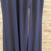 NAVY/TAN LONG EVENING GOWN