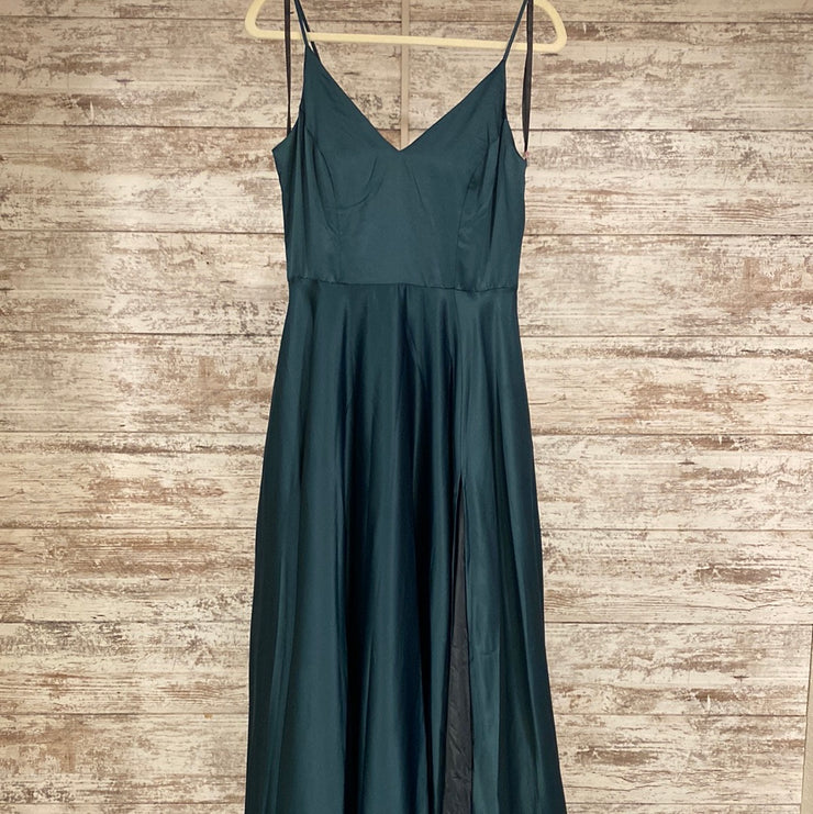 GREEN A LINE GOWN