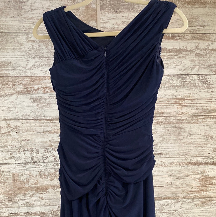 NAVY LONG EVENING GOWN