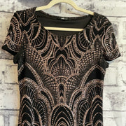 BLACK/PINK SPARKLE SHORT DRESS