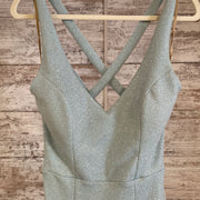 GREEN SPARKLY LONG DRESS