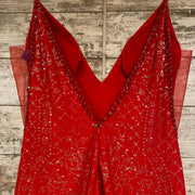 RED SPARKLY LONG EVENING GOWN