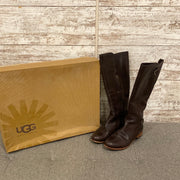 BROWN LEATHER TALL BOOTS $300