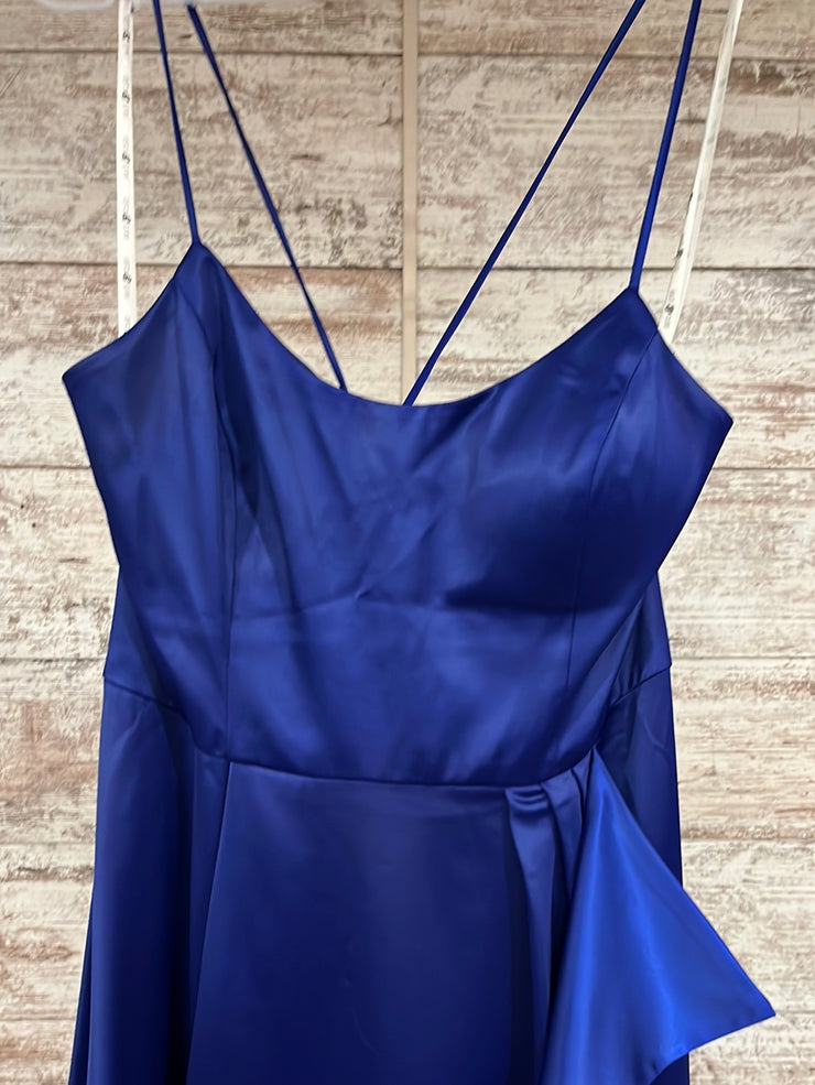 ROYAL BLUE A LINE GOWN