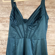 GREEN LONG EVENING GOWN