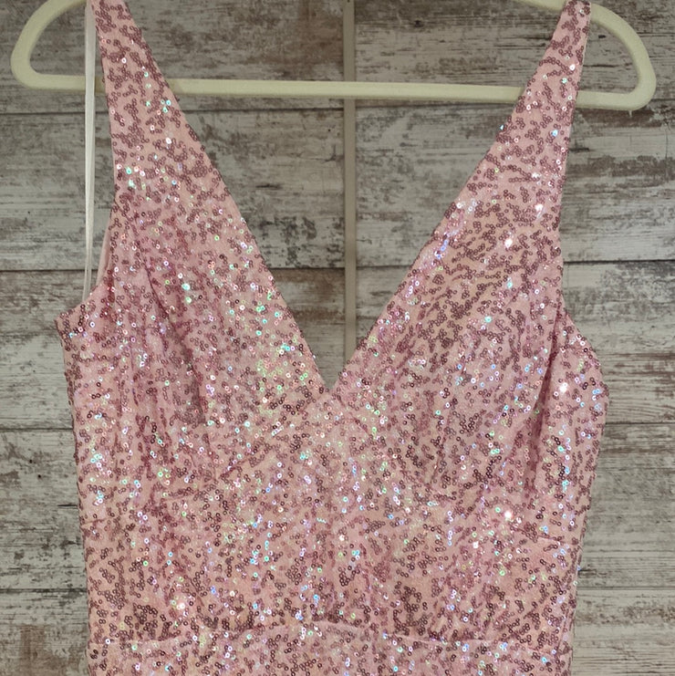 PINK SEQUIN LONG GOWN (NEW)