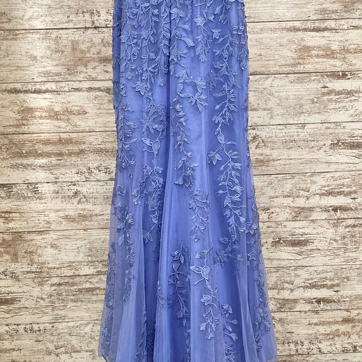 PURPLE/FLORAL MERMAID GOWN