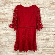 RED LACE SHORT DRESS