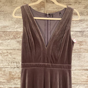 LAVENDER VELVET LONG DRESS NEW