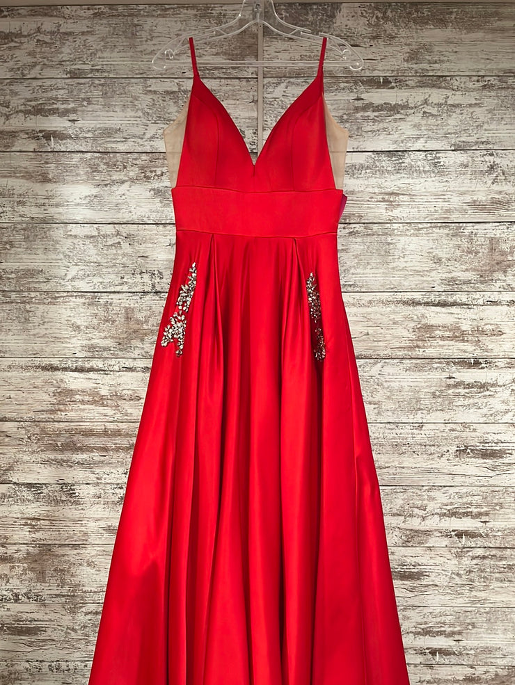 RED A LINE GOWN