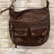 BROWN LEATHER CROSSBODY PURSE