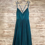GREEN A LINE GOWN