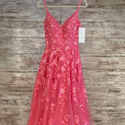 PINK SPARKLY A LINE GOWN