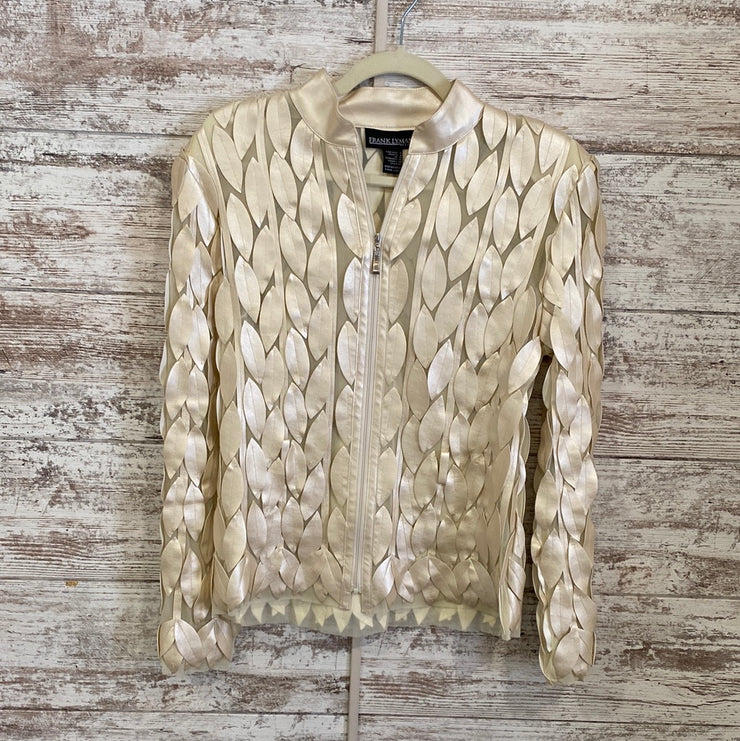 IVORY PETAL ZIP UP JACKET $298