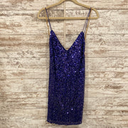 ROYAL BLUE SEQUIN SHORT DRESS