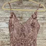 BLUSH SPARKLY LONG DRESS