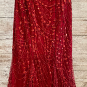 RED SPARKLY MERMAID GOWN