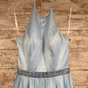BLUE A LINE GOWN