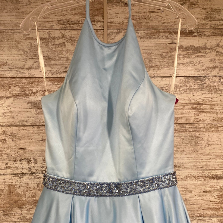 BLUE A LINE GOWN