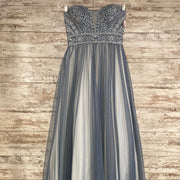 BLUE A LINE GOWN