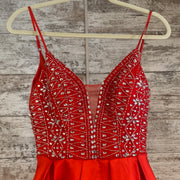 RED A LINE GOWN