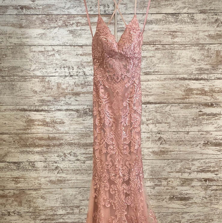 PINK/FLORAL MERMAID GOWN