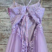 LAVENDER/FLORAL A LINE GOWN