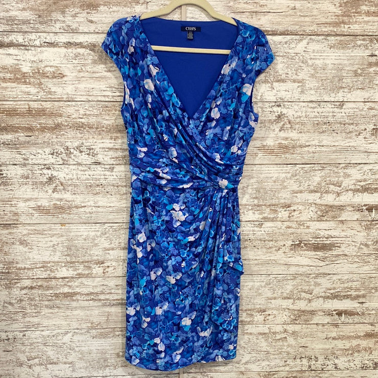 BLUE/FLORAL SHORT DRESS