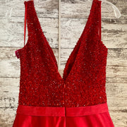 RED A LINE GOWN