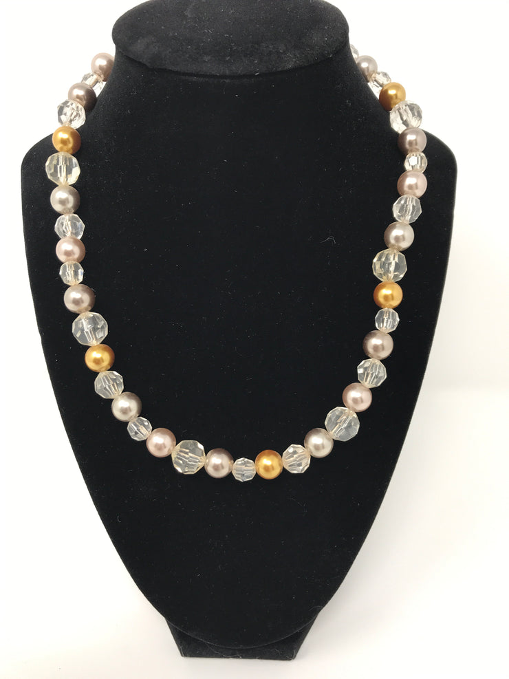 SILVER/GOLD BEAD NECKLACE