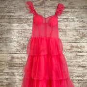 PINK RUFFLED PRINCESS GOWN