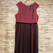 BLACK/PINK A LINE GOWN (NEW)