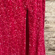 PINK FULL SEQUIN LONG DRESS
