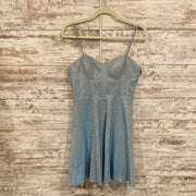 BLUE SPARKLY SHORT DRESS