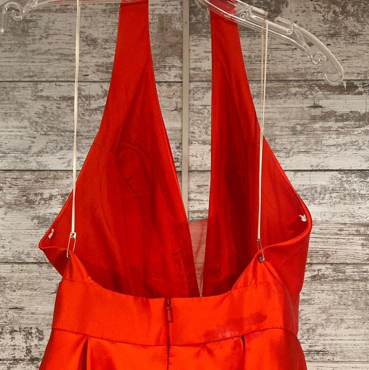 RED A LINE GOWN