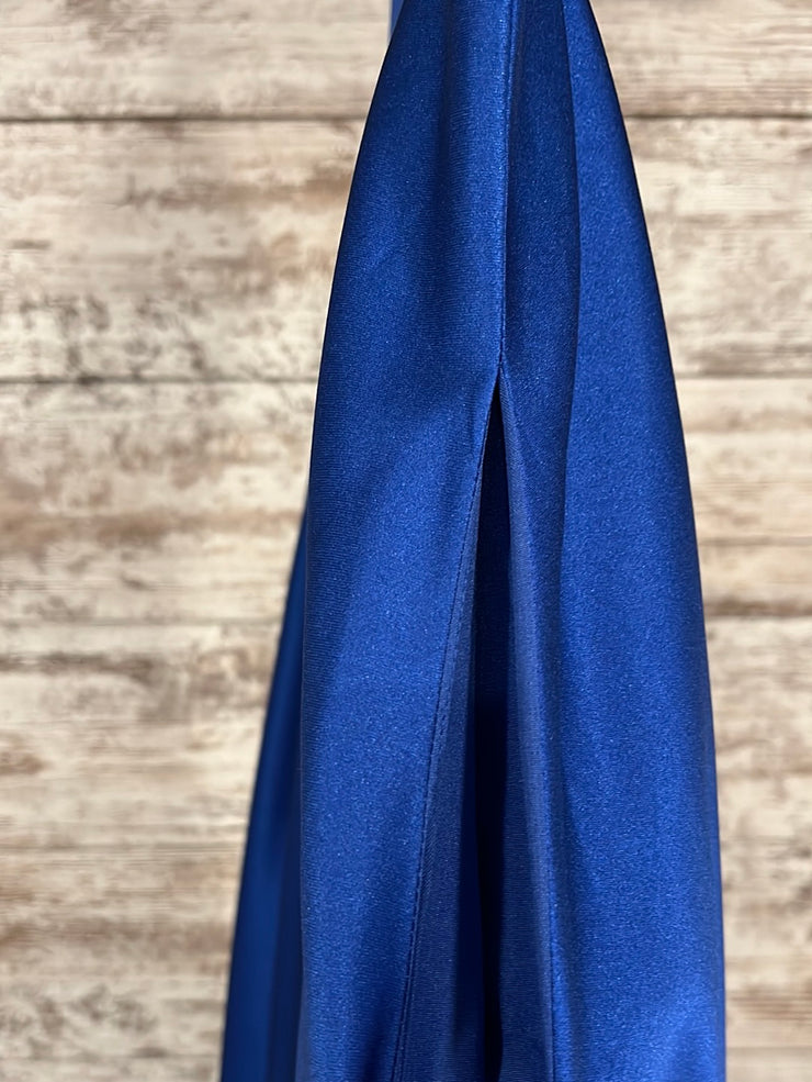 ROYAL BLUE A LINE GOWN