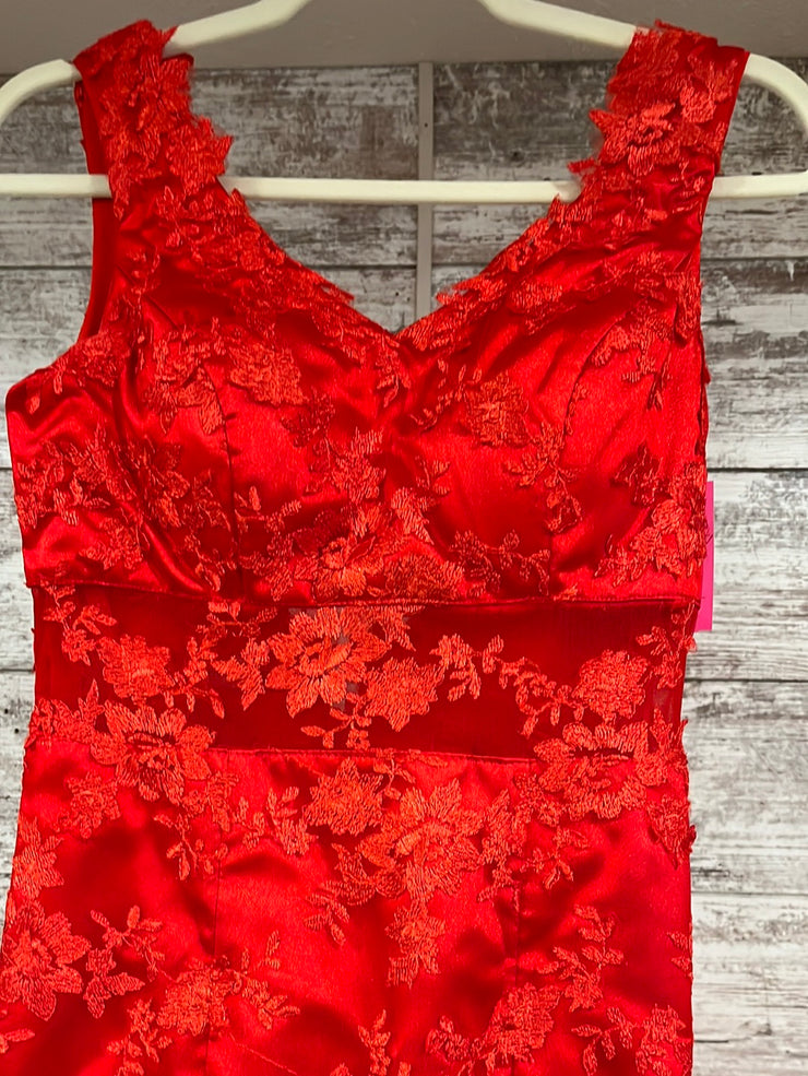 RED LONG EVENING GOWN