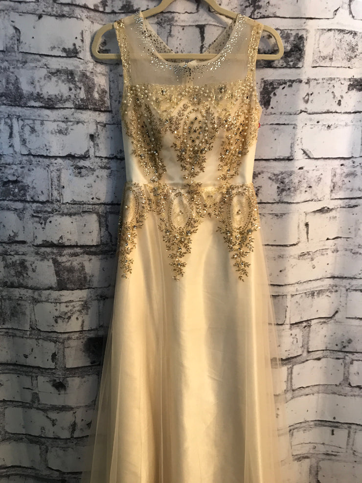 YELLOW/GOLD A LINE GOWN