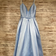 BLUE A LINE GOWN