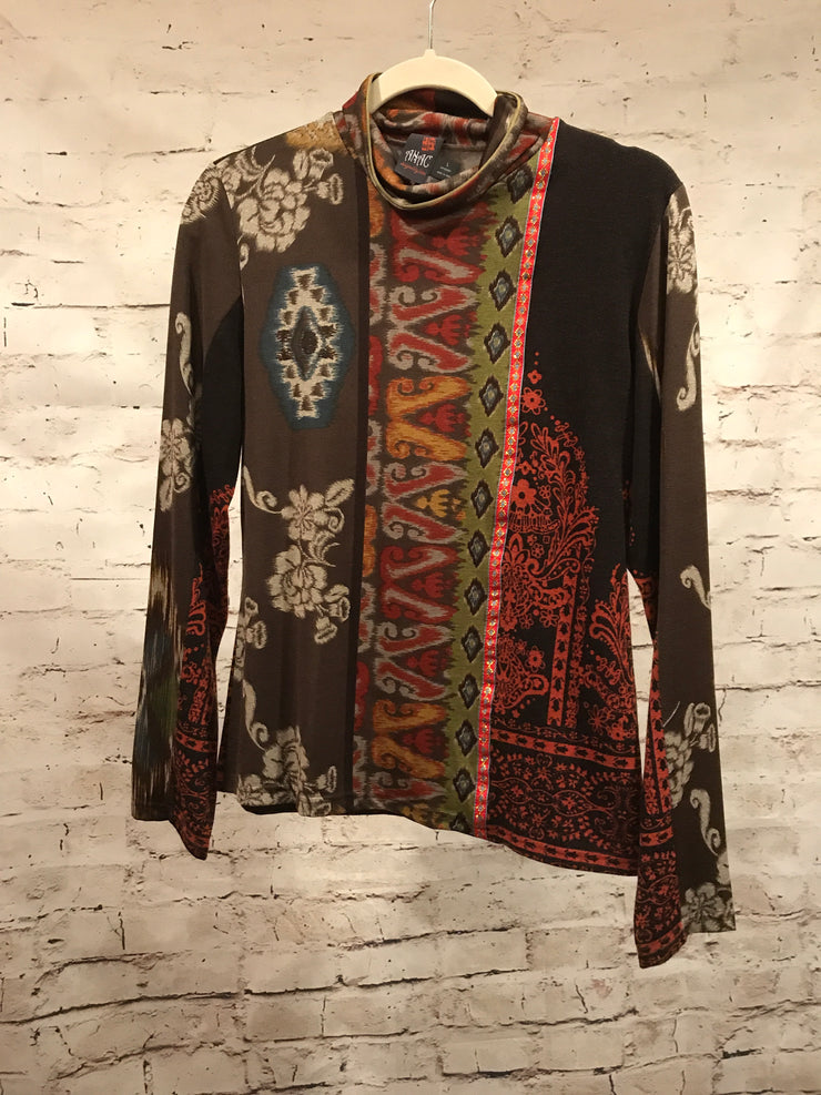 COLORFUL LONG SLEEVE TOP - RETAIL $79